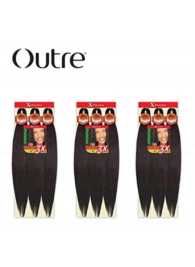 x-pression MULTI PACK DEALS! Outre Braids X-Pression Kanekaion 3X Pre Stretched Braid 42" (3-PACK, 1B)  - Image 3