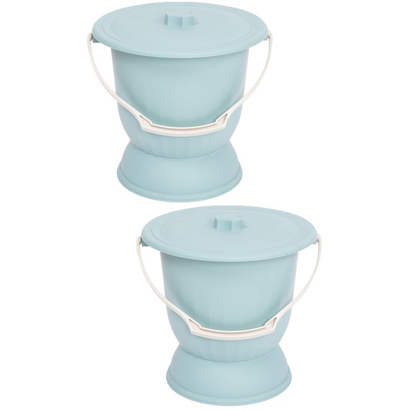 2pcs Chamber Pot Portable Toilet Bedroom Urine Pot Spittoon Urine Bucket Potty Urinal Bottle - Image 1