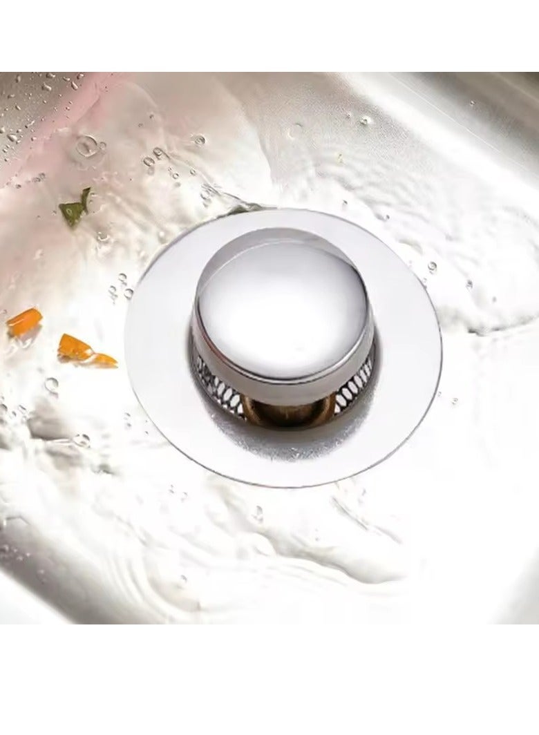 Bathroom Sink Plug Stopper Stainless Steel Filter Basket Sink Drain Hair Catcher for Washroom Restroom Kitchen  - Image 2