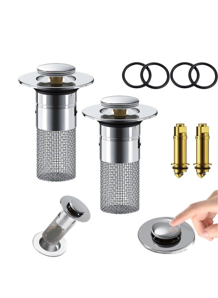 Bathroom Sink Plug Stopper Stainless Steel Filter Basket Sink Drain Hair Catcher for Washroom Restroom Kitchen  - Image 1