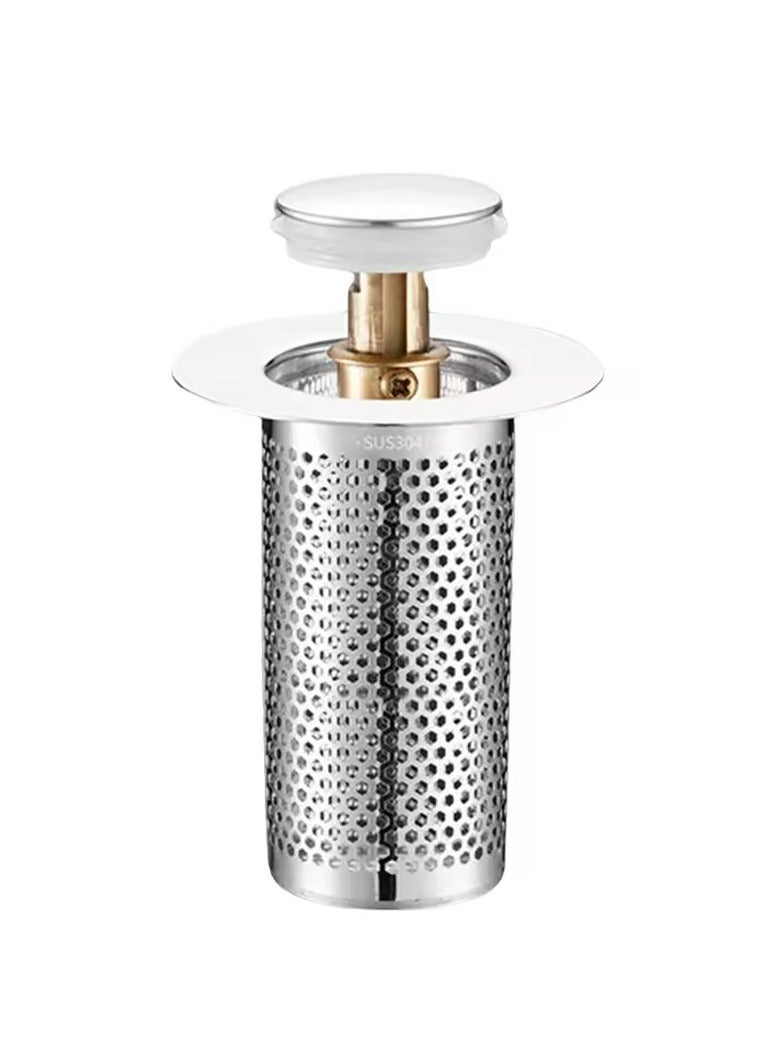Bathroom Sink Plug Stopper Stainless Steel Filter Basket Sink Drain Hair Catcher for Washroom Restroom Kitchen  - Image 5