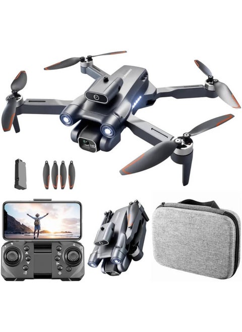 P12 Pro Foldable Drone with 4K Front & 1080P Bottom HD Camera | Auto Return | One-Touch Takeoff & Landing | Intelligent Obstacle Avoidance | Long Battery Life | High-Performance RC Drone Toy for Adults & Beginners