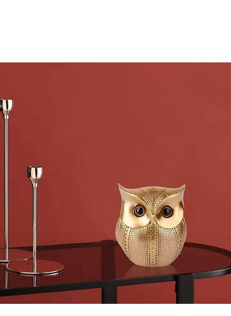 Generic - Owl Statue Home Decor Retro Buho Owls Figurines For Unique Home Decorations/Living Room Decorations/Gold Office Decor/Small Decor Items For Shelf/Bookself Tv Stand Decor Owl Gifts For Owl Lovers - Image 1