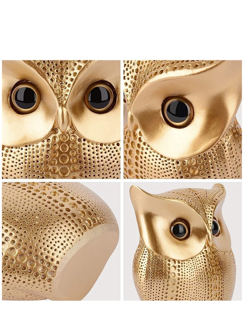Generic - Owl Statue Home Decor Retro Buho Owls Figurines For Unique Home Decorations/Living Room Decorations/Gold Office Decor/Small Decor Items For Shelf/Bookself Tv Stand Decor Owl Gifts For Owl Lovers - Image 1