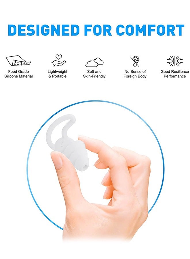 Reusable Ear Plugs for Sleeping Safe Sound Blocking Ear Plugs Noise Cancelling Silicone Earplugs for Sleeping (Reduce 40db) High Fidelity Earplugs for Musicians Hearing Protection Travel Ear Plugs - Image 3