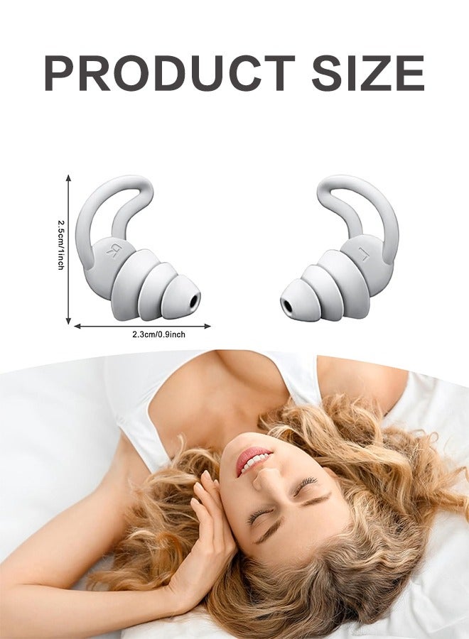 Reusable Ear Plugs for Sleeping Safe Sound Blocking Ear Plugs Noise Cancelling Silicone Earplugs for Sleeping (Reduce 40db) High Fidelity Earplugs for Musicians Hearing Protection Travel Ear Plugs - Image 2