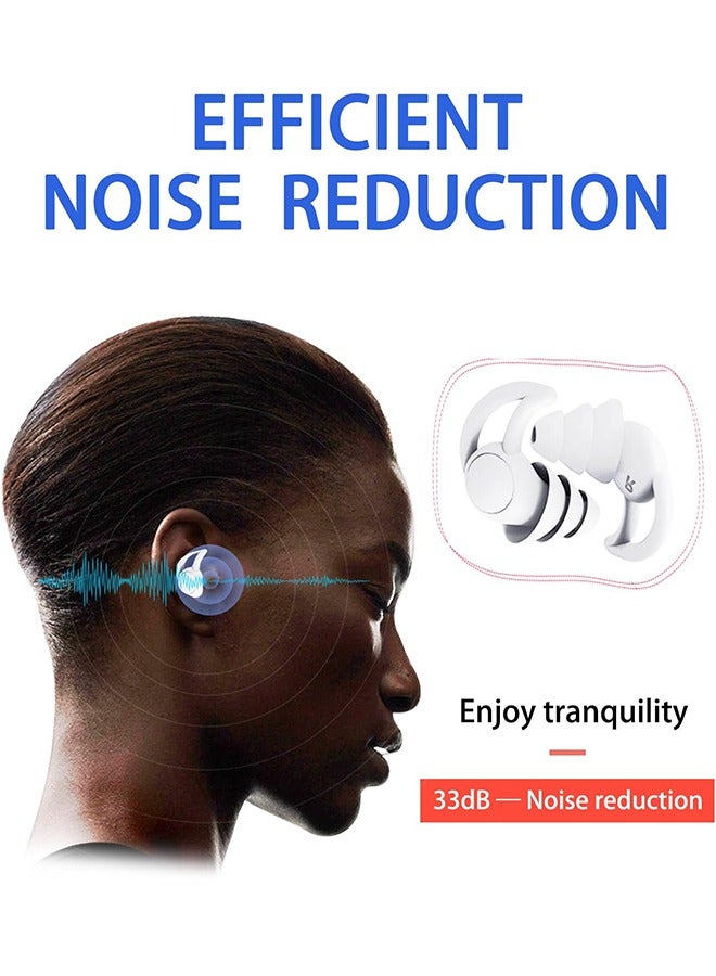 Reusable Ear Plugs for Sleeping Safe Sound Blocking Ear Plugs Noise Cancelling Silicone Earplugs for Sleeping (Reduce 40db) High Fidelity Earplugs for Musicians Hearing Protection Travel Ear Plugs - Image 5