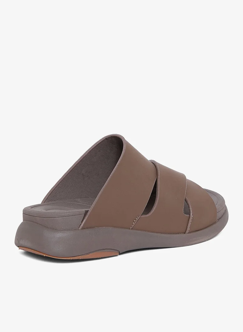 Geoomnii Brown Comfort Arabic Sandals for Men – Classic Slip-On Open Toe Sandals with Cushioned Footbed for Daily Wear for Men | Best Price UAE
