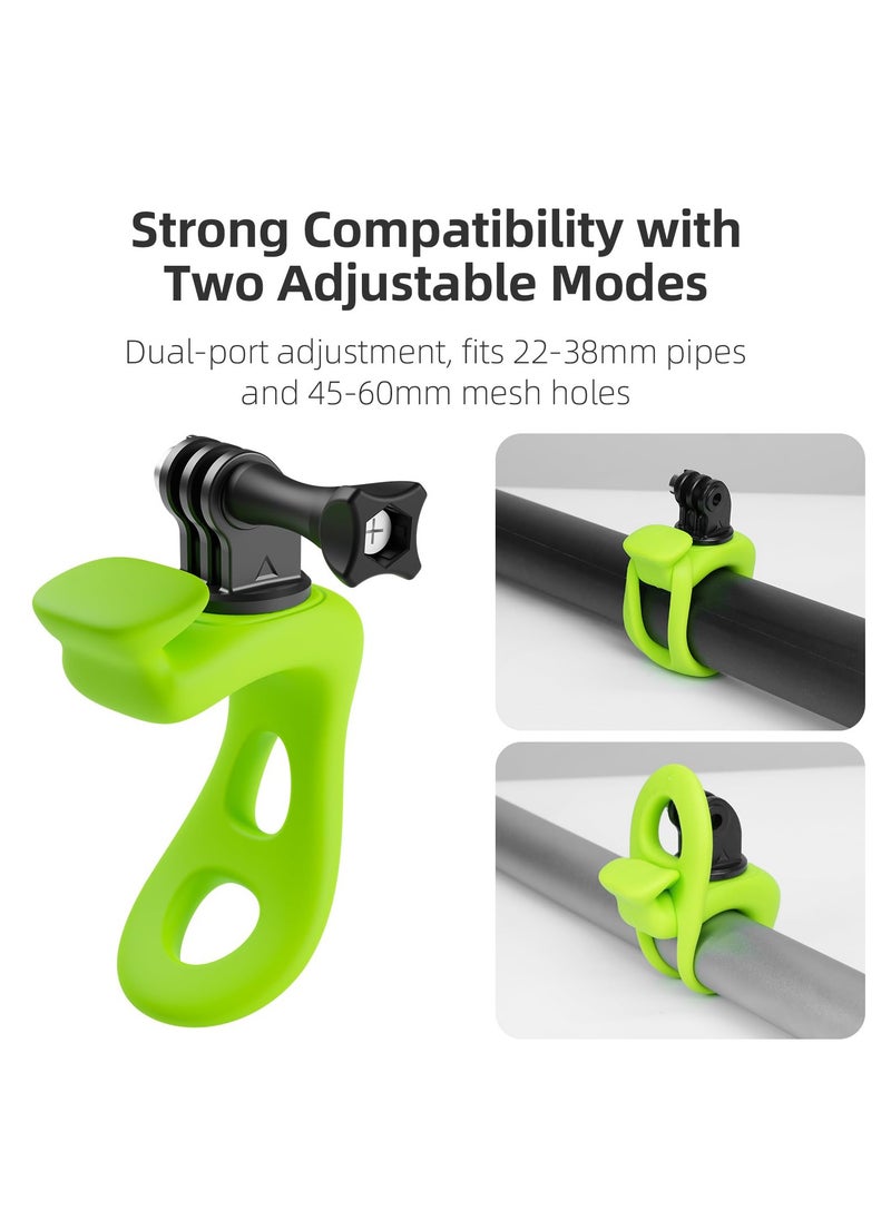 SYOSI - 360 Camera Strap Mount, Universal Camera Band for Bike, Motorcycle, Ski Pole, Compatible with GoPro Max, Hero 12/11/10/9, Insta360, DJI Action and Osmo Pocket, Essential Accessories for Action Cameras - Image 1