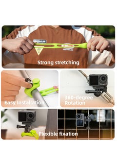 SYOSI 360 Camera Strap Mount, Universal Camera Band for Bike, Motorcycle, Ski Pole, Compatible with GoPro Max, Hero 12/11/10/9, Insta360, DJI Action and Osmo Pocket, Essential Accessories for Action Cameras  - Image 4