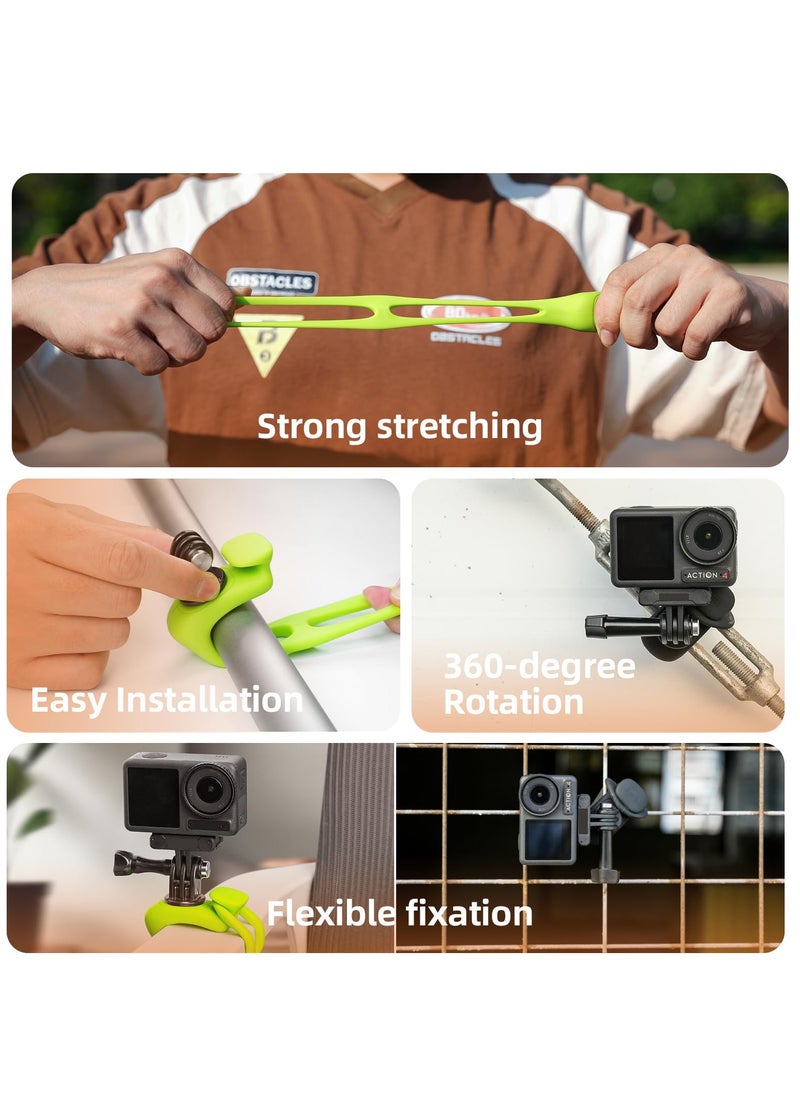 SYOSI - 360 Camera Strap Mount, Universal Camera Band for Bike, Motorcycle, Ski Pole, Compatible with GoPro Max, Hero 12/11/10/9, Insta360, DJI Action and Osmo Pocket, Essential Accessories for Action Cameras - Image 1