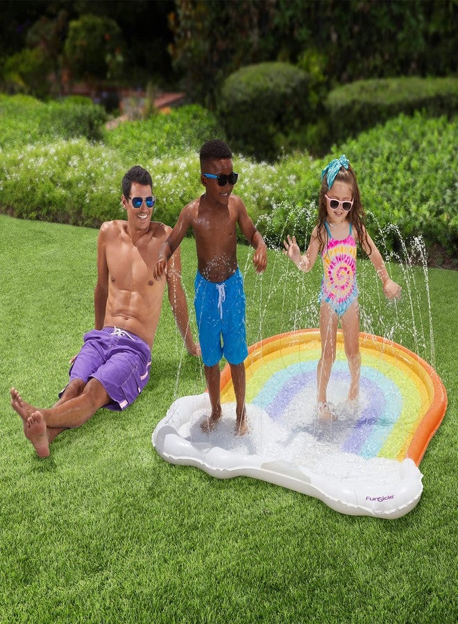 Funsicle 5 ft Rainbow FunSpray Kids Splash Mat with Sprayers for Above-Ground Pool - Image 2