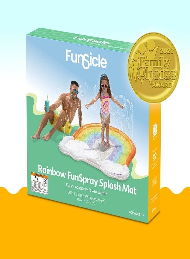 Funsicle 5 ft Rainbow FunSpray Kids Splash Mat with Sprayers for Above-Ground Pool - Image 3