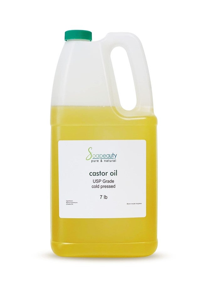 Soapeauty Cold Pressed Castor Oil | 100% Pure Natural USP Grade Promotes Healthy Skin & Hair | Hexane Free | Thickens Eyebrows & Lengthens Eyelashes | 7 Pound - Image 1