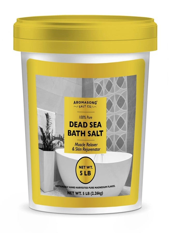 Aromasong Dead Sea Salts for Soaking - 5 Lb. Fine Grain Bath Salt Soak in Bucket - Image 1