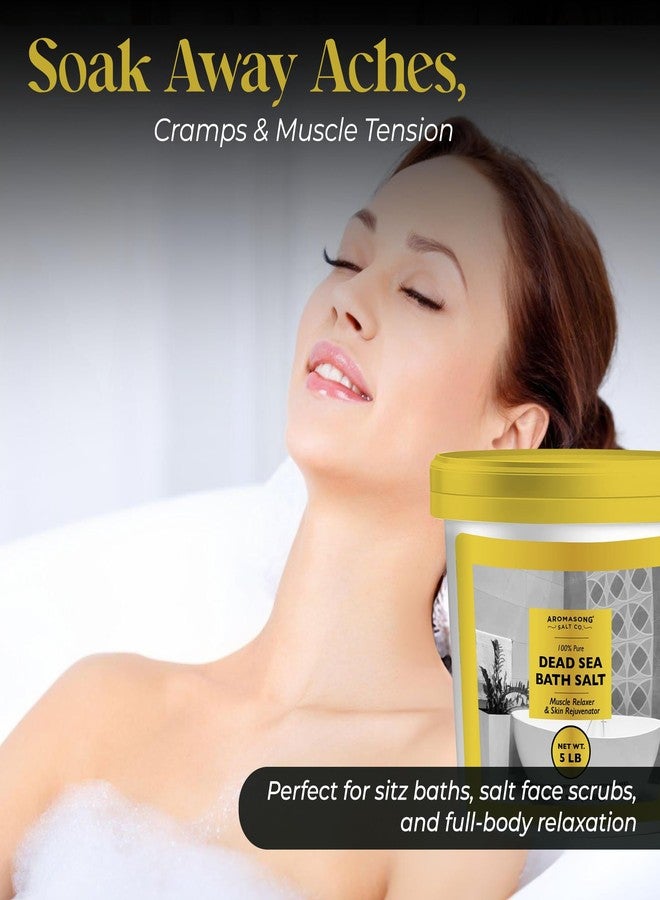 Aromasong Dead Sea Salts for Soaking - 5 Lb. Fine Grain Bath Salt Soak in Bucket - Image 5