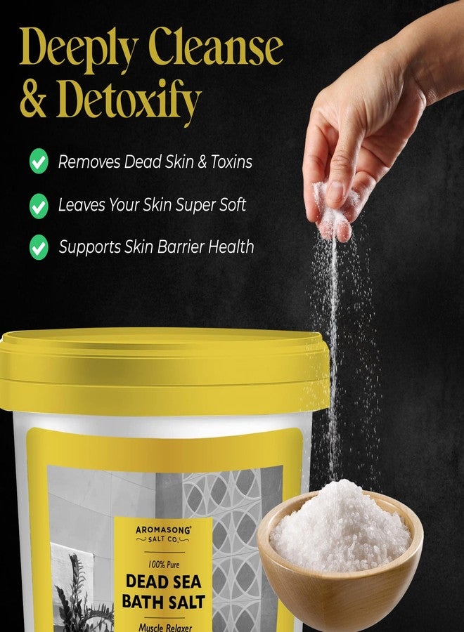 Aromasong Dead Sea Salts for Soaking - 5 Lb. Fine Grain Bath Salt Soak in Bucket - Image 2