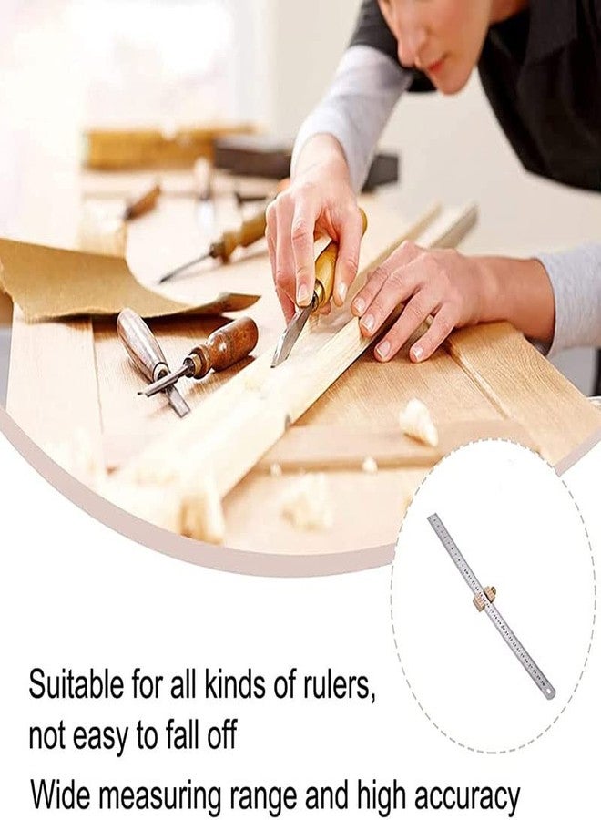 Wixine Steel Ruler Positioning Tool - Woodworking Line Locator, Fixed Block Straight Rule - Image 3