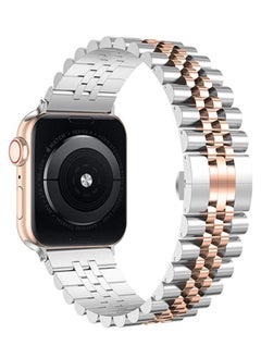 Replacement Band Compatible with Apple Watch 45mm 44mm 42mm Stainless Steel Solid Strap Metal Bracelet for Apple Watch Series 7 6 5 4 3 2