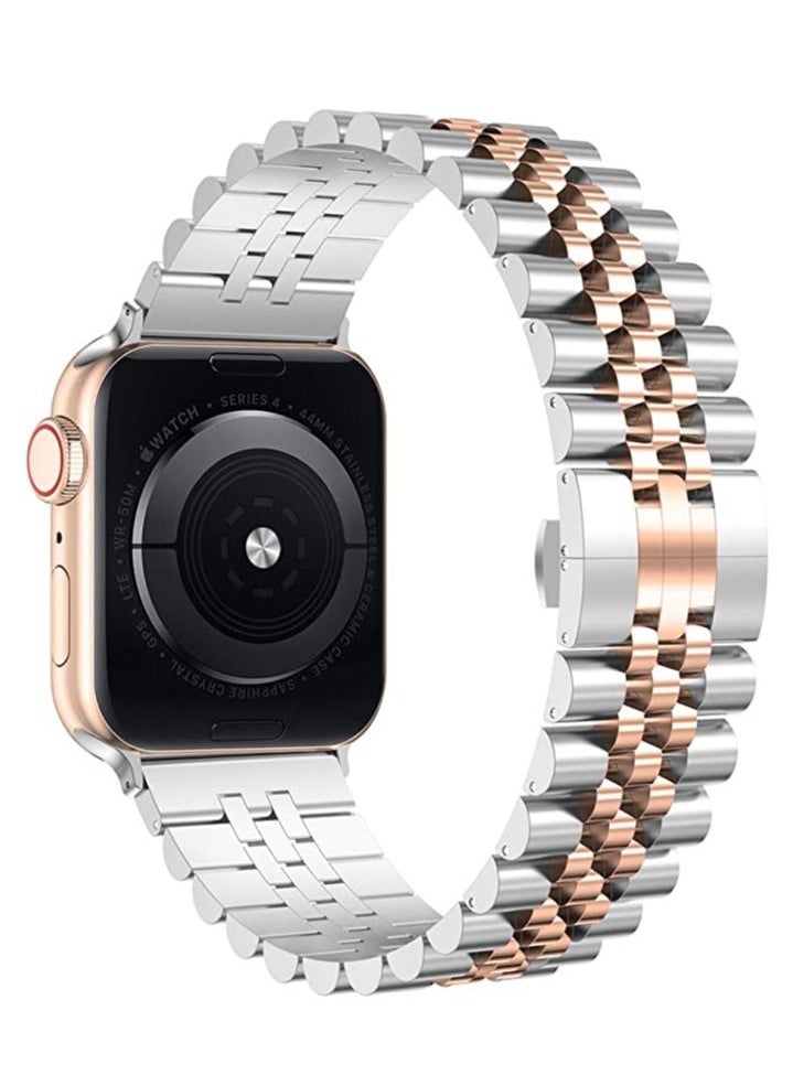 Generic - Replacement Band Compatible with Apple Watch 45mm 44mm 42mm Stainless Steel Solid Strap Metal Bracelet for Apple Watch Series 7 6 5 4 3 2 - Image 1