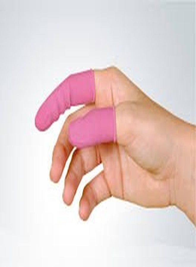 SCHOFIC [PACK OF 50] ANTI-STATIC ESD SAFE CHLORINATED DISPOSABLE LATEX FINGER COTS [REUSABLE RUBBER FINGERTIPS] 4 MIL THICK - PINK - Image 3