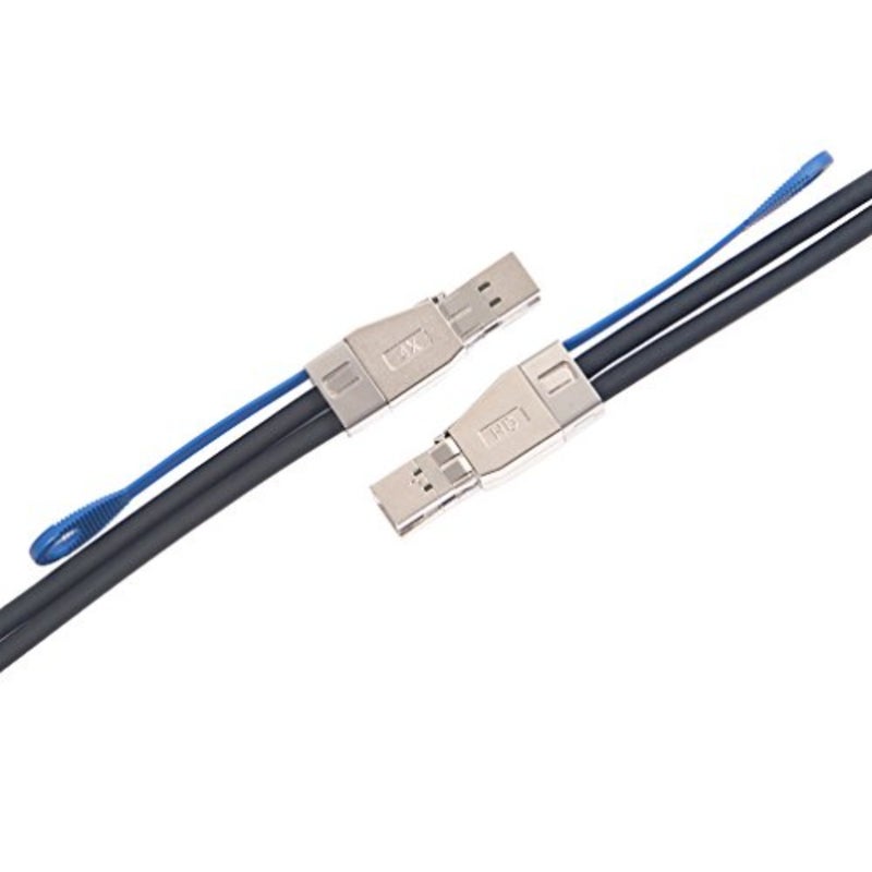 12G Mini SAS HD SFF-8644 Cable for NVMe Enclosure/Storage Array, SAN and JBOD Compatibility, 100-Ohm, 2-m 6.6ft - Image 2