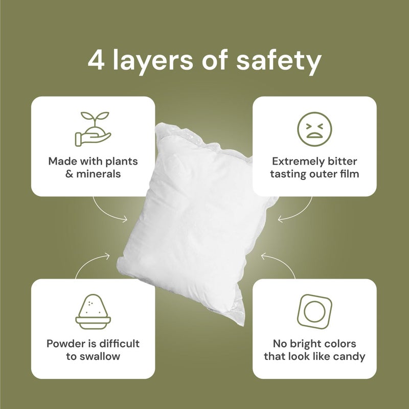 Grab Green Stoneworks Laundry Detergent Pods, Powered by Naturally-Derived Plant & Mineral-Based Powder Pods, Birch Branch, 50 Count (Pack of 1) Loads-EPA Safer Choice Certified - Image 5