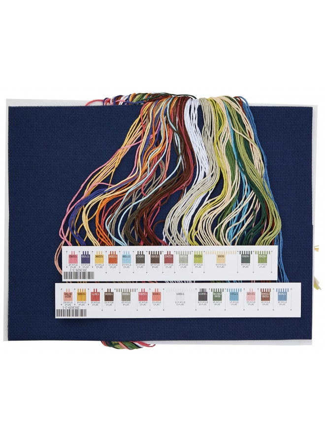 Dimensions 'Victorian Charm' Counted Cross Stitch Kit, 18 Count Navy Aida, 8'' x 17'' - Image 2