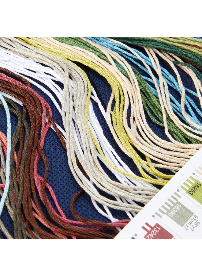 Dimensions 'Victorian Charm' Counted Cross Stitch Kit, 18 Count Navy Aida, 8'' x 17'' - Image 3