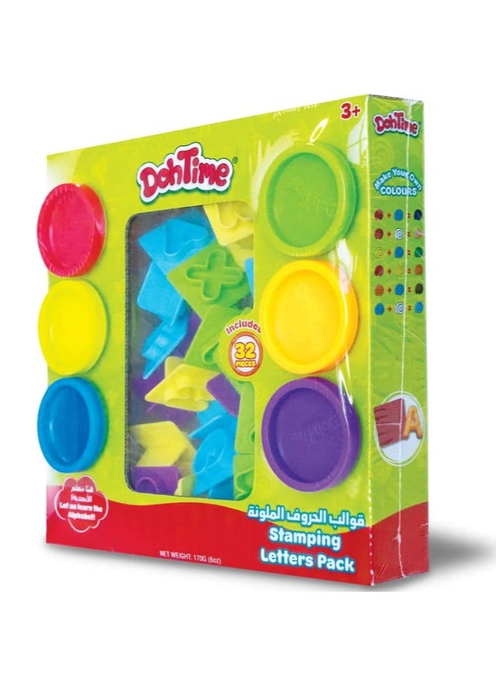 DohTime Dough Stamping Letter Pack | Play Dough| Creative Fun Ideas | Develops Sensory Skills | Entertaining Toy | Stress Relief Toys for Kids - Image 2