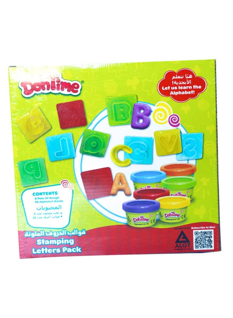 DohTime Dough Stamping Letter Pack | Play Dough| Creative Fun Ideas | Develops Sensory Skills | Entertaining Toy | Stress Relief Toys for Kids - Image 3