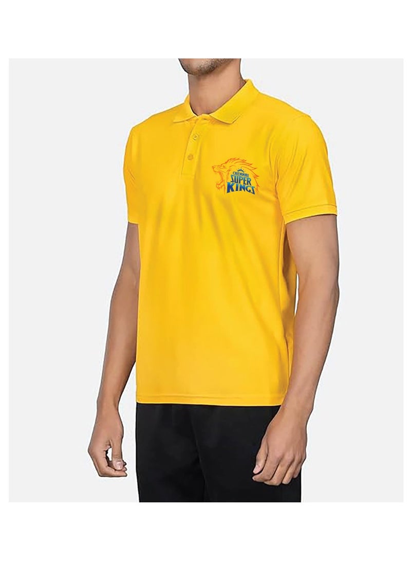 PRINTSHOP4ME Chennai Cricket Jersey For Men-Dhoni Dry-Fit T-Shirt For Men-Perfect For Chennai Cricket Fans  - Image 3
