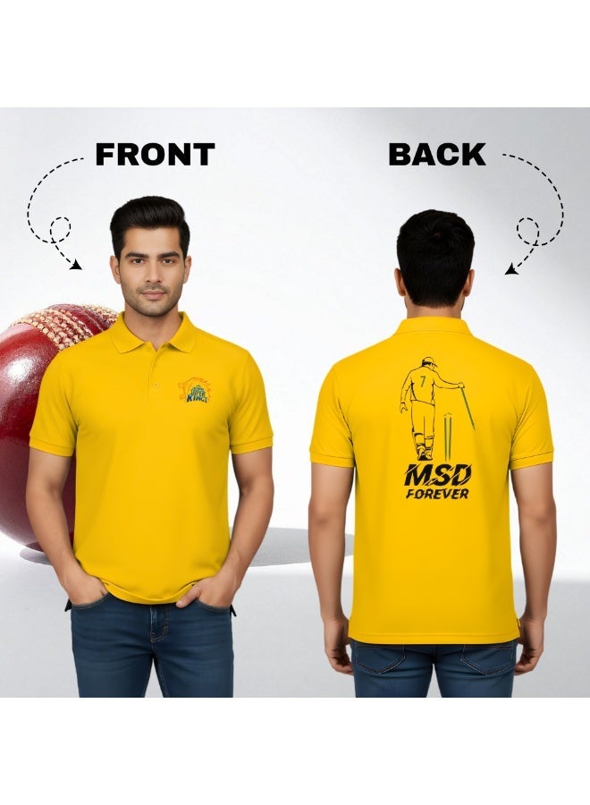PRINTSHOP4ME Chennai Cricket Jersey For Men-Dhoni Dry-Fit T-Shirt For Men-Perfect For Chennai Cricket Fans - Image 4