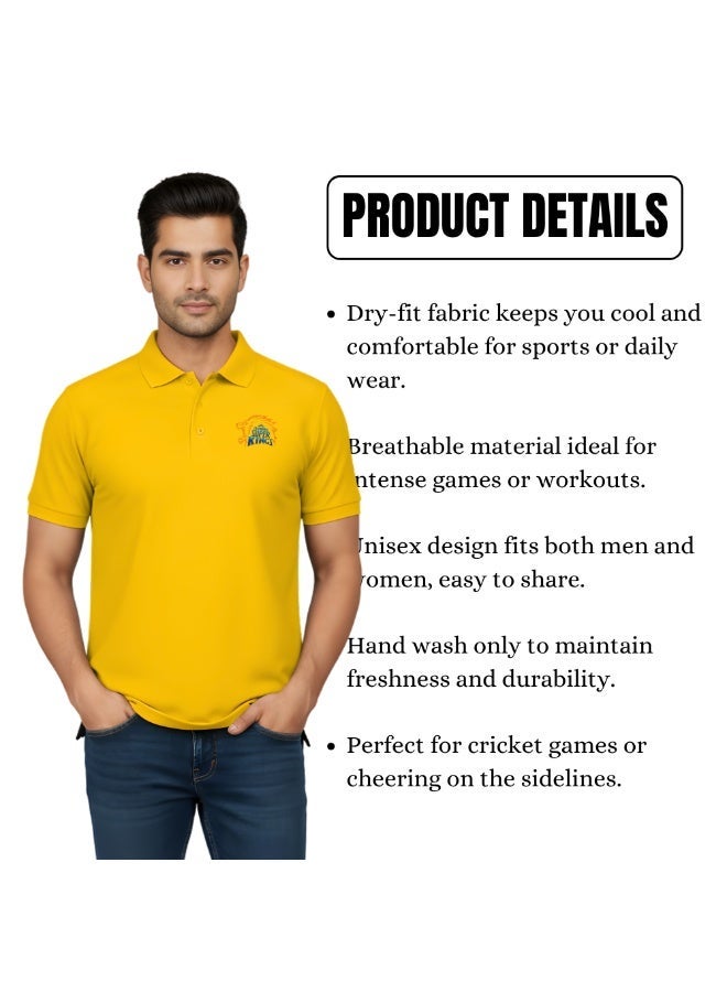 PRINTSHOP4ME Chennai Cricket Jersey For Men-Dhoni Dry-Fit T-Shirt For Men-Perfect For Chennai Cricket Fans - Image 5