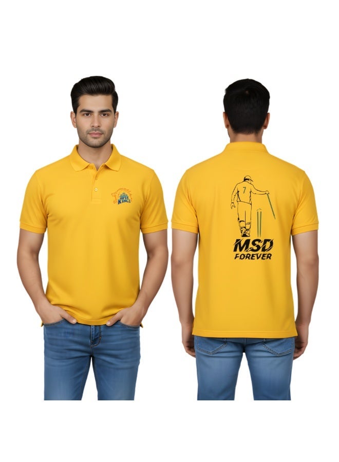 PRINTSHOP4ME Chennai Cricket Jersey For Men-Dhoni Dry-Fit T-Shirt For Men-Perfect For Chennai Cricket Fans - Image 1