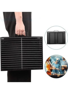 MARKQ Barbecue Grill, Portable Foldable Charcoal BBQ Grill for Outdoor Cooking Grilling Picnics Hiking Tailgating Backpacking Camping Grill 44.3 x 31 x 7 cm  - Image 5