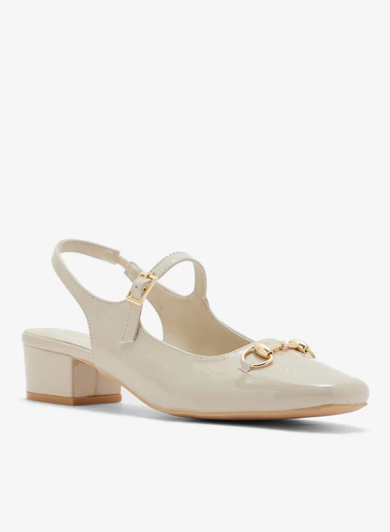 ELLA Horse Bit Buckle Mary Jane Sling Back Pump