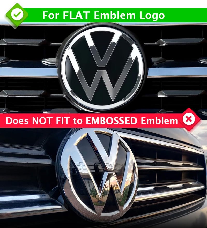 IPG Decal Made for Volkswagen 2021 Passat Polo Tiguan Golf Rear/Front Emblem Logo Decals Stickers Set (4 Units) (Black Carbon Fiber) - Image 4