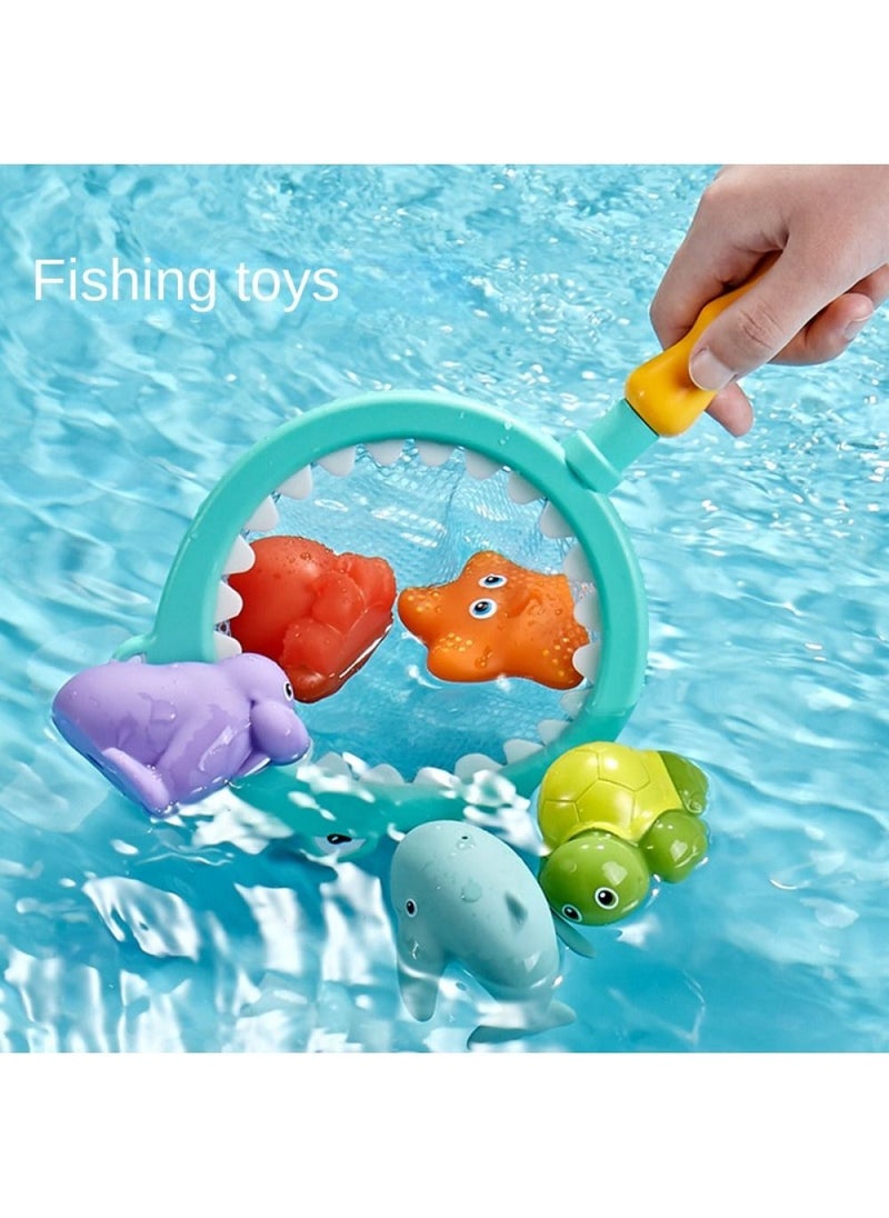 Generic - Mold Free Infant Bath Toys, 6pcs No Hole Cute Ocean Sea Animal Bathtub - Image 1