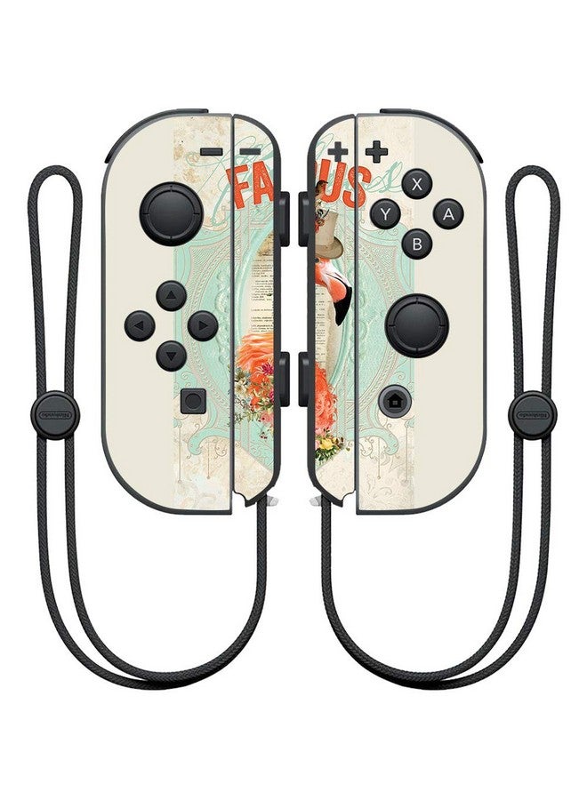 مايتي سكينز غلاف Mightyskins متوافق مع وحدة تحكم Nintendo Joy Con Fabulous Flamingo | غطاء ملتف واقٍ ومتين وفريد من نوعه من الفينيل | سهل التطبيق والإزالة وتغيير الأنماط | صنع في الولايات المتحدة الأمريكية - Image 1
