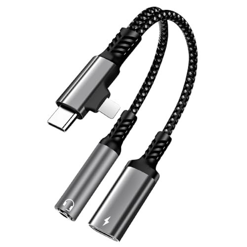 Verilux® 4 in 1 USB C to 3.5mm Connector, PD 10W Type C & Light-ning to 3.5 MM & C Connector, Game Sound Card Game Audio Adapter Support for iPhone 17/16/15, HarmonyOS 15/14/13, Oppo, OnePlus - Image 1