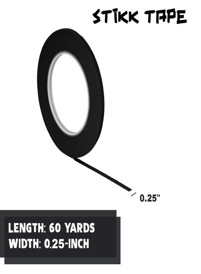 STIKK Painters Tape - 3pk Black Painter Tape - 1/4 inch x 60 Yards - Paint Tape for Painting, Edges, Trim, Ceilings - Masking Tape for DIY Paint Projects - Residue-Free Painting Tape - Image 2