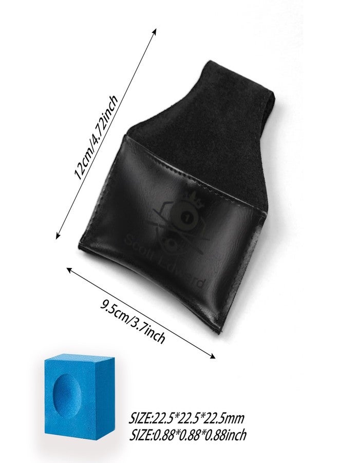 NCGDPZY 5pcs Portable Billiard Cue Chalk Holder Pouch with Clip - Pool Billiards Snooker Accessories, Black Chalk Bag for Cue and Pool Table - Image 3