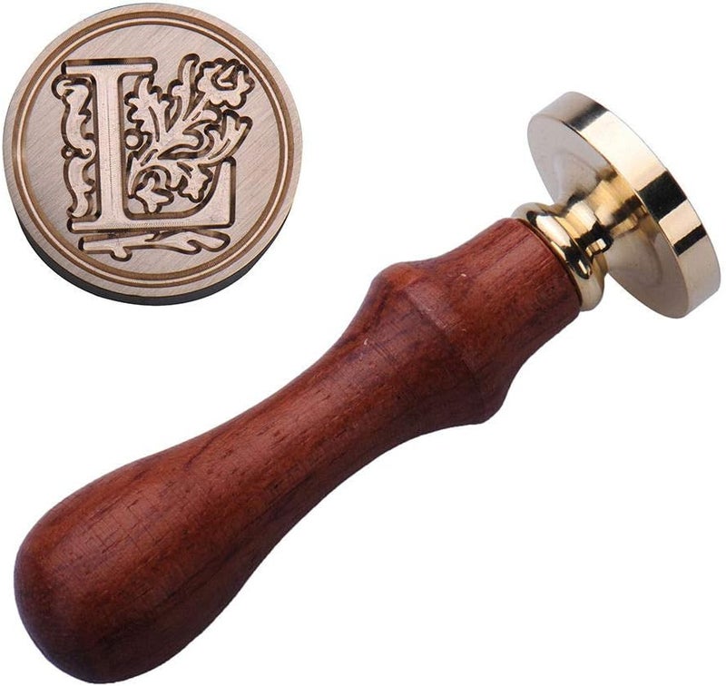 YPSelected Wax Seal Stamp Kit Classic A-Z 26 Alphabet Initial Letters Sealing Wax Stamp for Envelope (Letter L) - Image 1