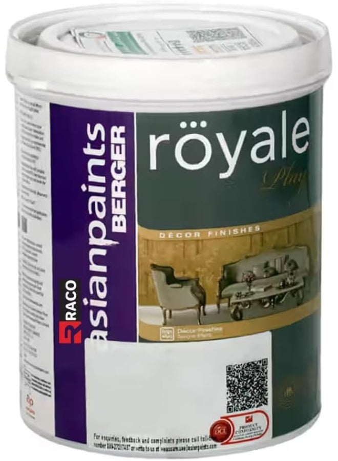 Asian Paints Berger دهانات آسيان برجر رويال بلاي باريق تشطيبات فاخرة للديكور الداخلي فضي - Image 1