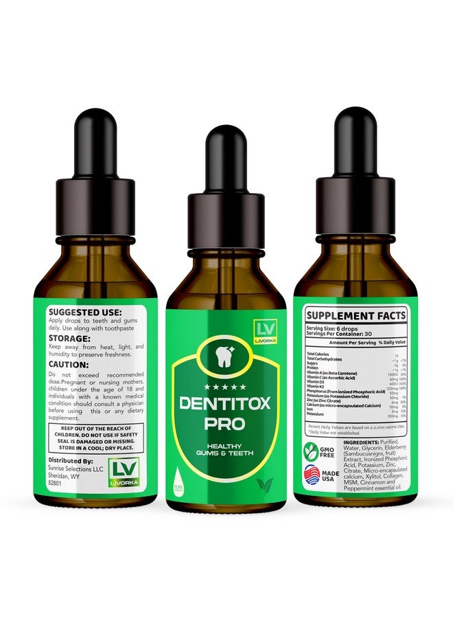 LIVORKA LIVORKA 3 Pack - Dentitox - Dentitox Pro Drops for Teeth and Gums 3 Bottle for 90 Days, Dentitox Pro Healthy Gums Teeth, Dentitox Drops, Dentitoxpro for Gums and Teeth, Dentitox Gum Drops.  - Image 4