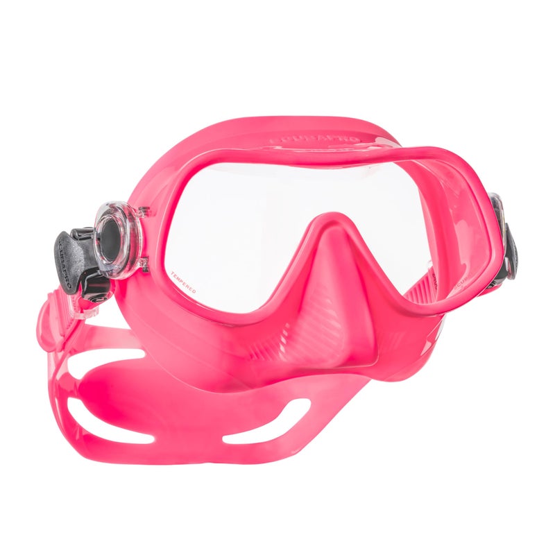 SCUBAPRO Steel Pro Scuba Diving Mask for Freediving with Single Lens and Frameless Low Volume Design Pink - Image 2