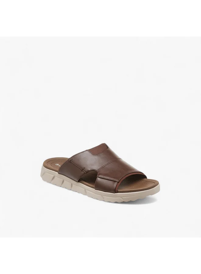 Le Confort Men Solid Slip-On Comfort Sandals