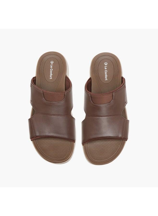 لو كونفورت صنادل رجالي مريحة سادة سهلة الارتداء - Image 3