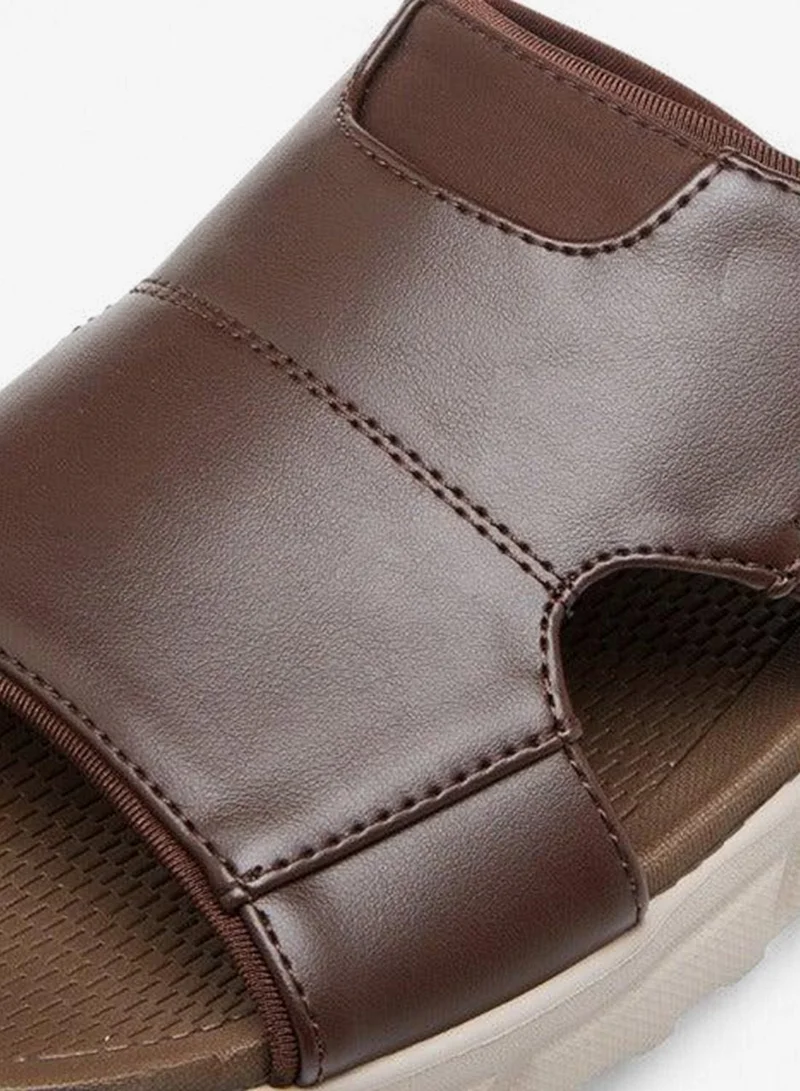 Le Confort BROWN Men Solid Slip-On Comfort Sandals for Men | Best Price UAE